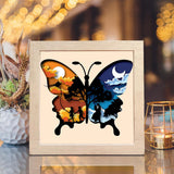 Butterfly Love Story - Paper Cut Light Box File - Cricut File - 8x8 Inches - LightBoxGoodMan - LightboxGoodman