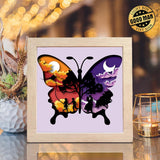 Butterfly Love Story - Paper Cut Light Box File - Cricut File - 8x8 Inches - LightBoxGoodMan - LightboxGoodman