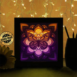 Butterfly Mandala 2 - Paper Cutting Light Box - LightBoxGoodman - LightboxGoodman