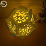 Butterfly- Pentagon 3D Lantern File - Cricut File - LightBoxGoodMan - LightboxGoodman