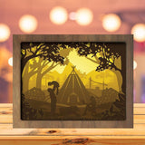 Camping 1 - Paper Cutting Light Box - LightBoxGoodman - LightboxGoodman