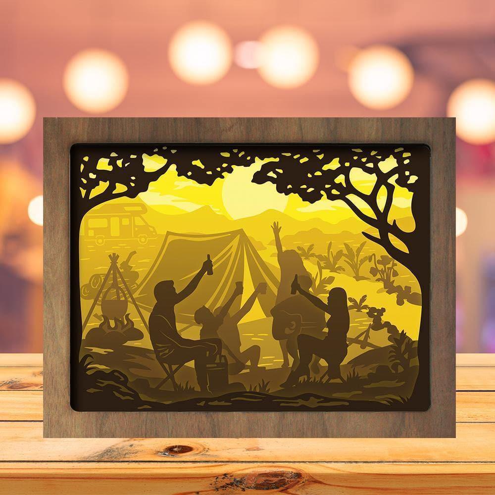 Camping 2 - Paper Cutting Light Box - LightBoxGoodman - LightboxGoodman