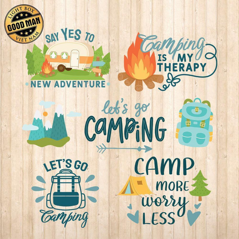 Camping - Cricut File - Svg, Png, Dxf, Eps - LightBoxGoodMan - LightboxGoodman