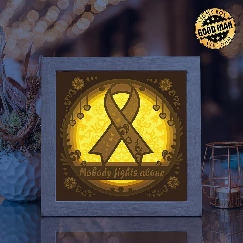 Cancer Awareness – Paper Cut Light Box File - Cricut File - 20x20cm - LightBoxGoodMan - LightboxGoodman