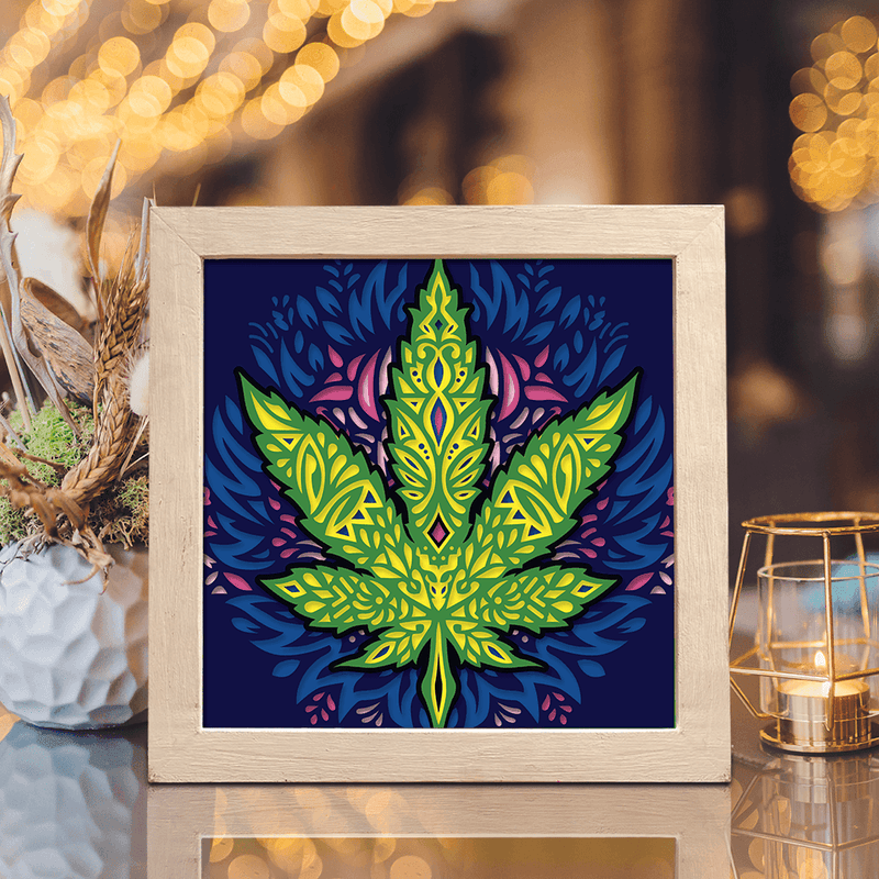 Cannabis 2 – Paper Cut Light Box File - Cricut File - 20x20cm - LightBoxGoodMan - LightboxGoodman