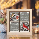 Cardinals Outside Window – Paper Cut Light Box File - Cricut File - 8x8 inches - LightBoxGoodMan