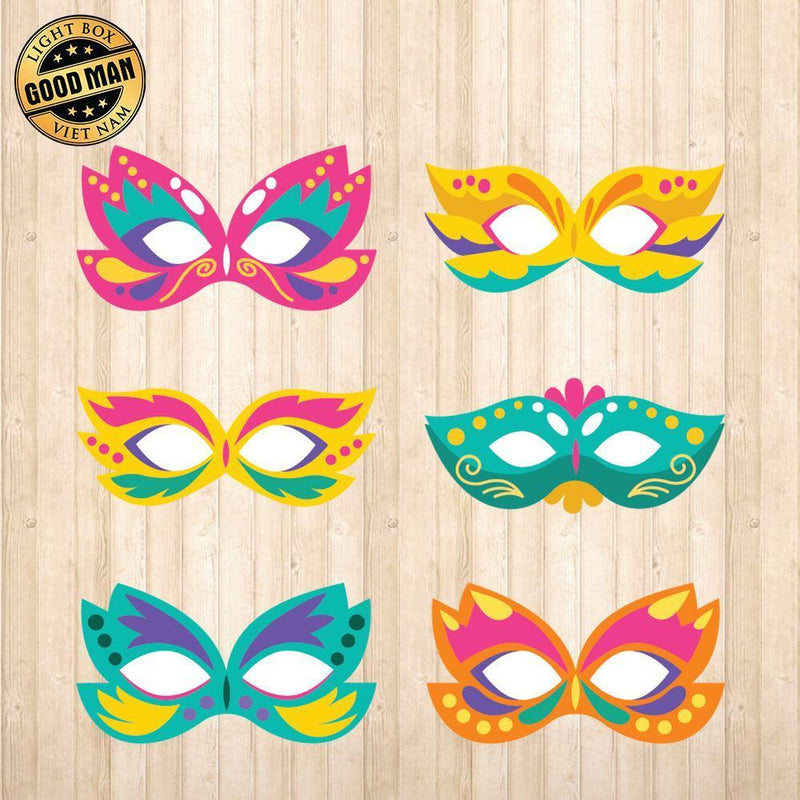 Carnival Masks - Cricut File - Svg, Png, Dxf, Eps - LightBoxGoodMan - LightboxGoodman