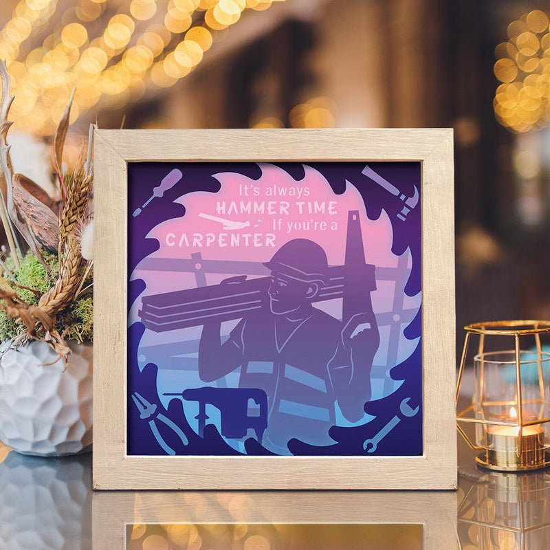 Carpenter 1 – Paper Cut Light Box File - Cricut File - 20x20cm - LightBoxGoodMan - LightboxGoodman