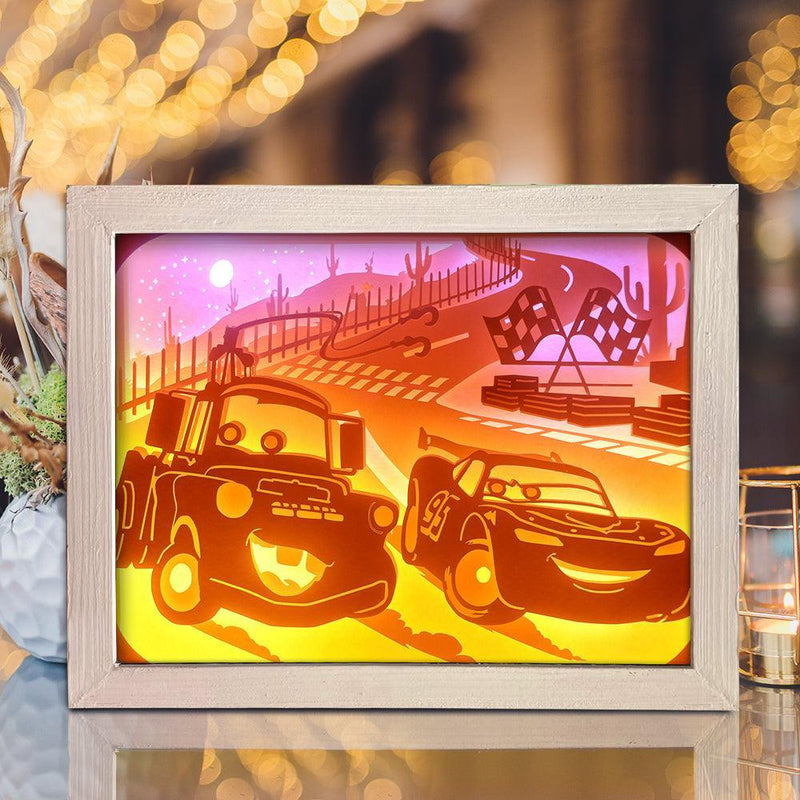 Cars 1 - Paper Cut Light Box File - Cricut File - 8x10 inches - LightBoxGoodMan - LightboxGoodman