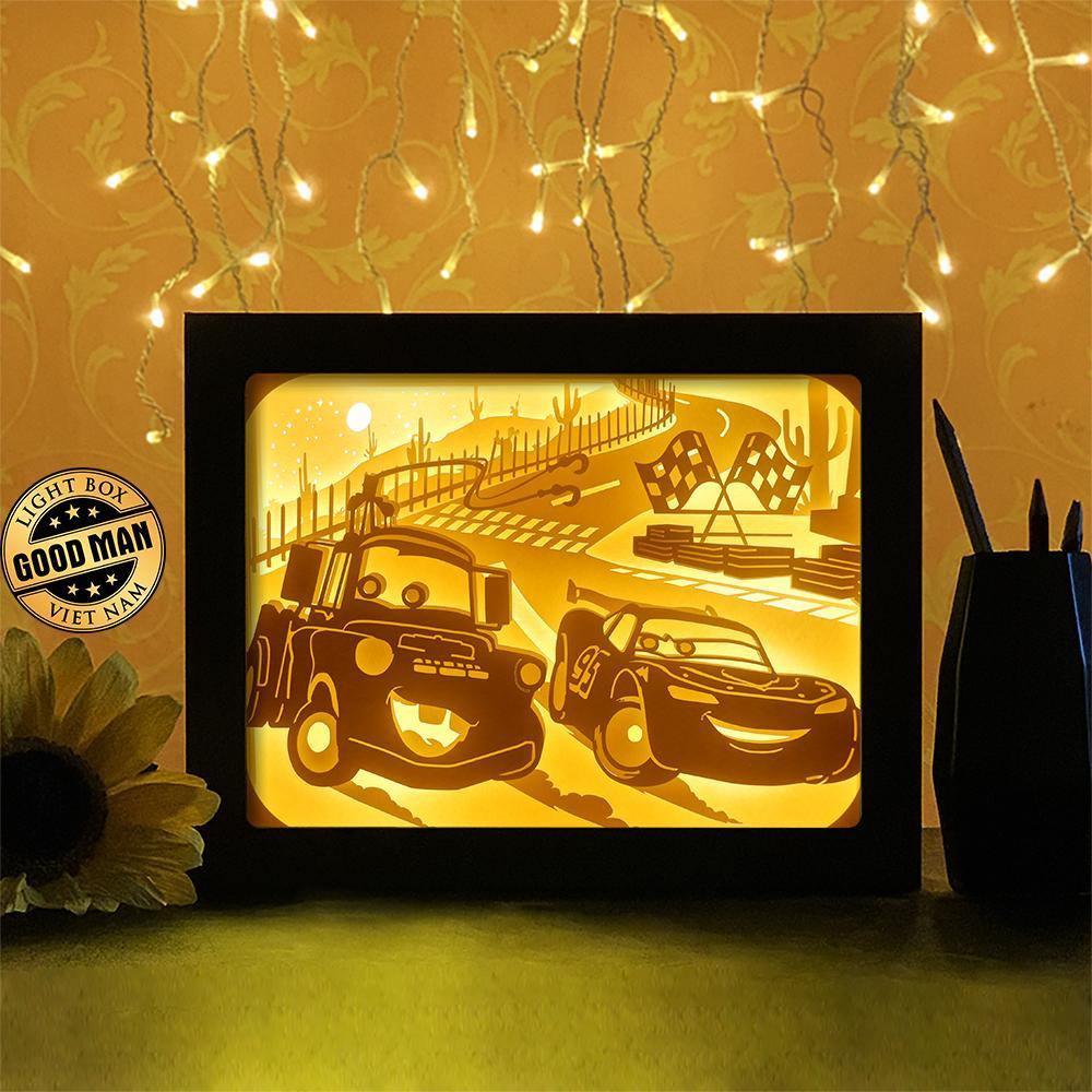 Cars 1 - Paper Cutting Light Box - LightBoxGoodman - LightboxGoodman