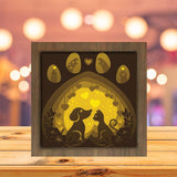 Cat And Dog Love - Paper Cutting Light Box - LightBoxGoodman