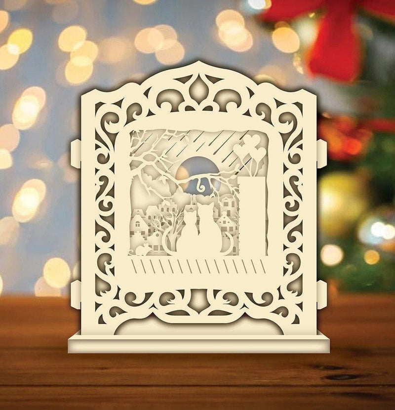 Cat And Moon 1 - Pop-up Light Box File - Cricut File - LightBoxGoodMan - LightboxGoodman