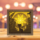 Cat And Moon 3 - Paper Cutting Light Box - LightBoxGoodman