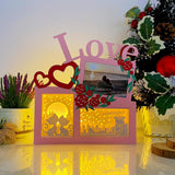 Cat Love - Love Photo Frame Papercut Lightbox File - 7,6x8,1" - Cricut File - LightBoxGoodMan - LightboxGoodman