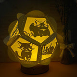 Cat - Pentagon 3D Lantern File - Cricut File - LightBoxGoodMan