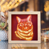 Cat Portrait Square – Paper Cut Light Box File - Cricut File - 8x8 inches - LightBoxGoodMan