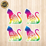 Cat Spectrum Stickers - Cricut File - Svg, Png, Dxf, Eps - LightBoxGoodMan - LightboxGoodman