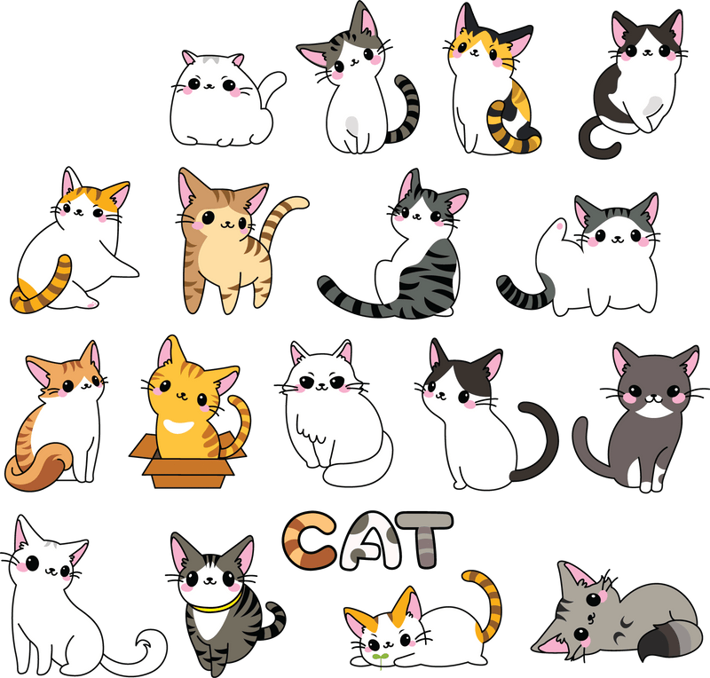 Cats - Cricut File - Svg, Png, Dxf, Eps - LightBoxGoodMan - LightboxGoodman