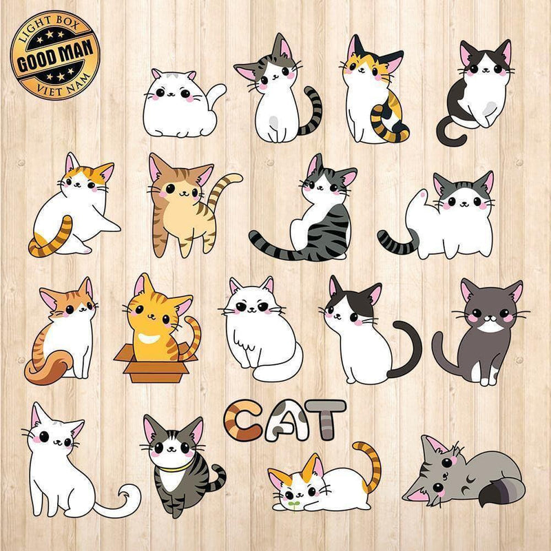 Cats - Cricut File - Svg, Png, Dxf, Eps - LightBoxGoodMan - LightboxGoodman