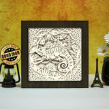 Chameleon – Paper Cut Light Box File - Cricut File - 8x8 inches - LightBoxGoodMan - LightboxGoodman