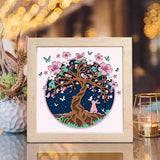 Cherry Blossom – Paper Cut Light Box File - Cricut File - 8x8 inches - LightBoxGoodMan - LightboxGoodman