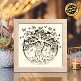 Cherry Blossom – Paper Cut Light Box File - Cricut File - 8x8 inches - LightBoxGoodMan - LightboxGoodman