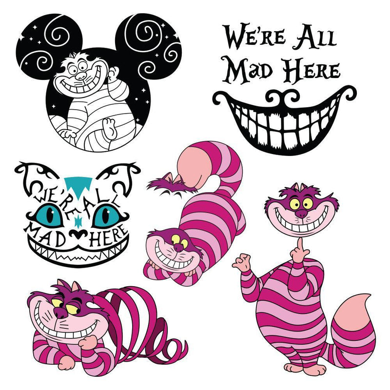 Cheshire Cat - Cricut File - Svg, Png, Dxf, Eps - LightBoxGoodMan - LightboxGoodman