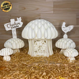 Chicken - 3D Pop-up Light Box Mushroom File - Cricut File - LightBoxGoodMan - LightboxGoodman