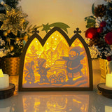 Christmas 1 - Paper Cut Nativity House Light Box File - Cricut File - 7x8 Inches - LightBoxGoodMan