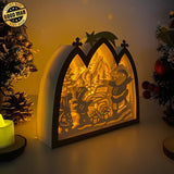 Christmas 1 - Paper Cut Nativity House Light Box File - Cricut File - 7x8 Inches - LightBoxGoodMan - LightboxGoodman