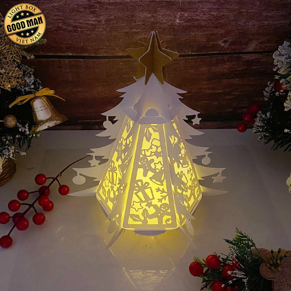 Christmas 1 - Pine Lantern File - Cricut File - 8x9,5 Inches - LightBoxGoodMan - LightboxGoodman