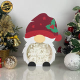 Christmas 2 - Paper Cut Gnome Light Box File - Cricut File - 10x7 inches - LightBoxGoodMan - LightboxGoodman