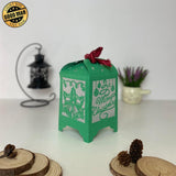 Christmas 2 - Paper Cut Lantern File - Cricut File - 10,5x20,6cm - LightBoxGoodMan - LightboxGoodman