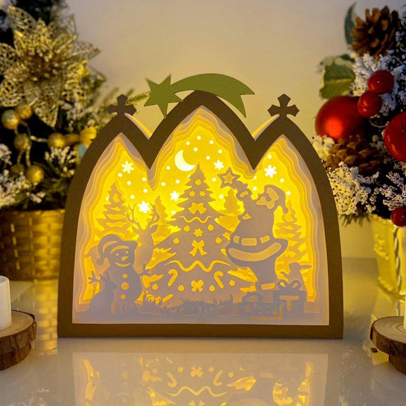 Christmas 2 - Paper Cut Nativity House Light Box File - Cricut File - 7x8 Inches - LightBoxGoodMan - LightboxGoodman