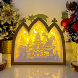 Christmas 2 - Paper Cut Nativity House Light Box File - Cricut File - 7x8 Inches - LightBoxGoodMan