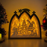 Christmas 2 - Paper Cut Nativity House Light Box File - Cricut File - 7x8 Inches - LightBoxGoodMan - LightboxGoodman