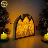 Christmas 3 - Paper Cut Nativity House Light Box File - Cricut File - 7x8 Inches - LightBoxGoodMan - LightboxGoodman