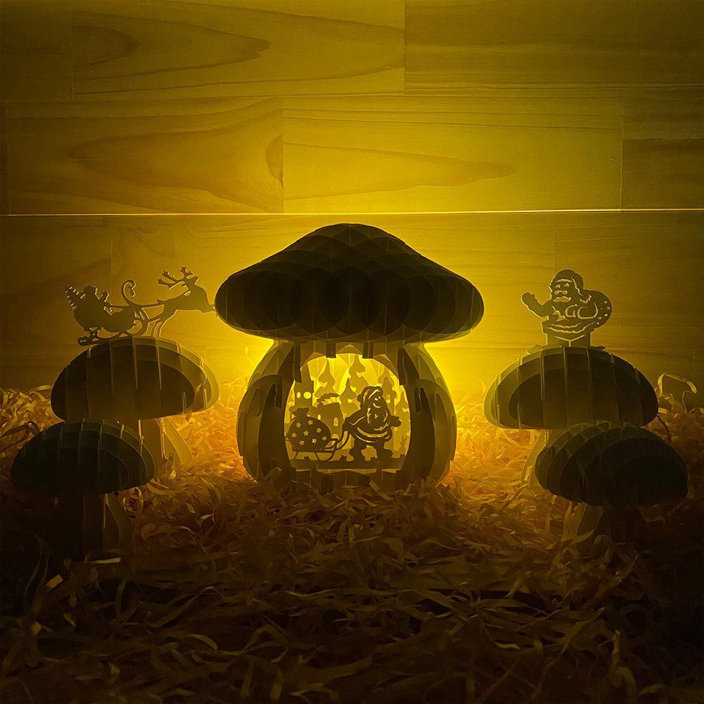 Christmas - 3D Pop-up Light Box Mushroom File - Cricut File - LightBoxGoodMan - LightboxGoodman