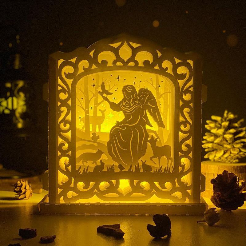 Christmas Angel - Pop-up Light Box File - Cricut File - LightBoxGoodMan - LightboxGoodman