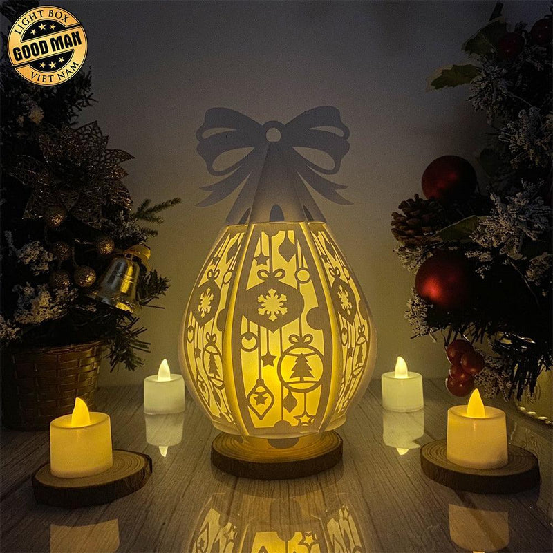 Christmas Balls - Droplet Lantern File - Cricut File - LightBoxGoodMan - LightboxGoodman