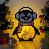 Christmas Bear - Paper Cut Penguin Light Box File - Cricut File - 25x20cm - LightBoxGoodMan