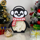 Christmas Bear - Paper Cut Penguin Light Box File - Cricut File - 25x20cm - LightBoxGoodMan - LightboxGoodman