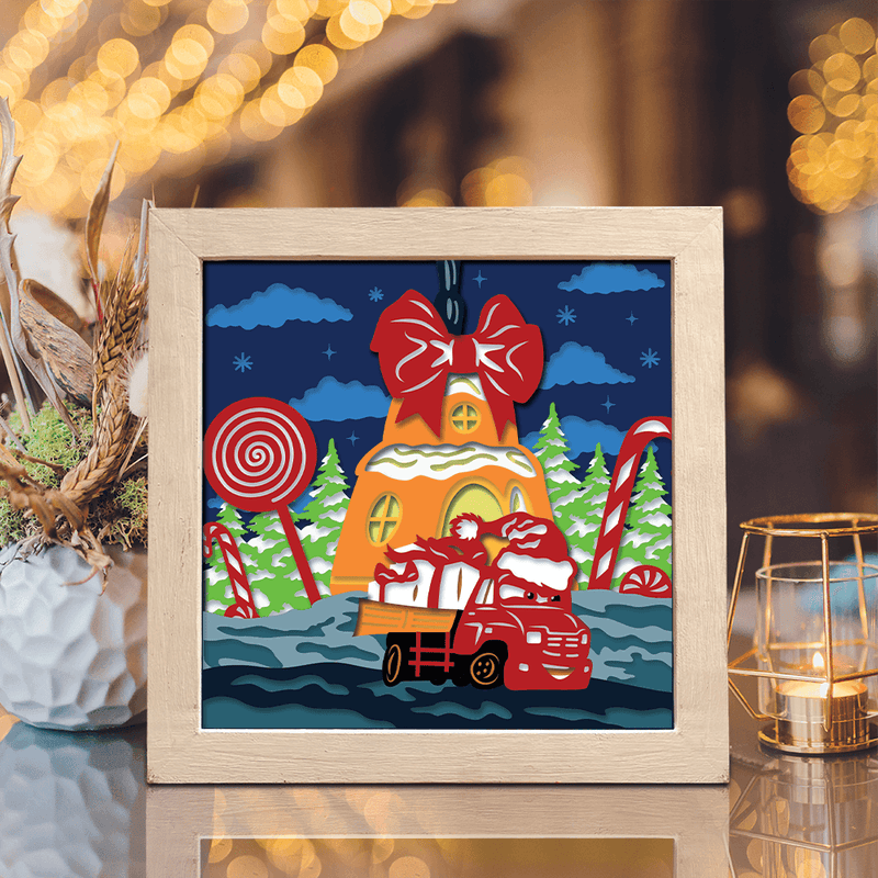 Christmas Bell 4 – Paper Cut Light Box File - Cricut File - 8x8 inches - LightBoxGoodMan - LightboxGoodman