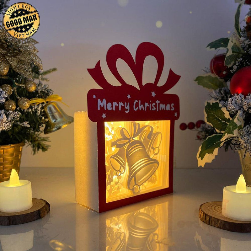Christmas Bell - Paper Cut Gift Light Box File - Cricut File - 21x16cm - LightBoxGoodMan - LightboxGoodman
