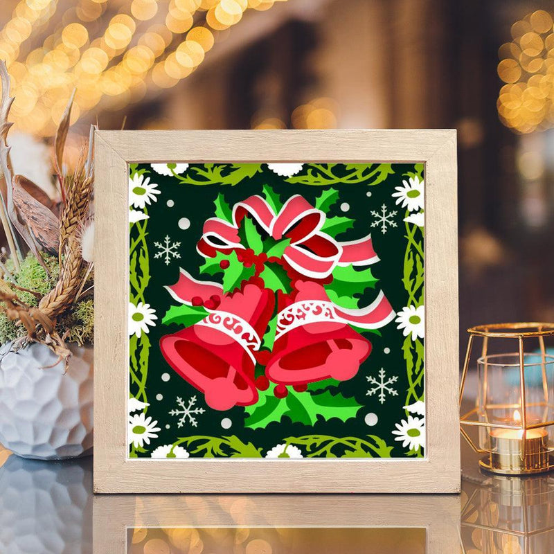 Christmas Bells 2 – Paper Cut Light Box File - Cricut File - 8x8 inches - LightBoxGoodMan - LightboxGoodman