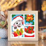 Christmas Cat 3 – Paper Cut Light Box File - Cricut File - 8x8 inches - LightBoxGoodMan