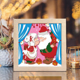 Christmas Couple – Paper Cut Light Box File - Cricut File - 8x8 inches - LightBoxGoodMan