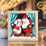 Christmas Couple – Paper Cut Light Box File - Cricut File - 8x8 inches - LightBoxGoodMan - LightboxGoodman