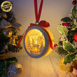 Christmas Deer 2 - 3D Ornament Lantern File - Cricut File - LightBoxGoodMan - LightboxGoodman