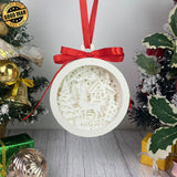 Christmas Deer 2 - 3D Ornament Lantern File - Cricut File - LightBoxGoodMan - LightboxGoodman